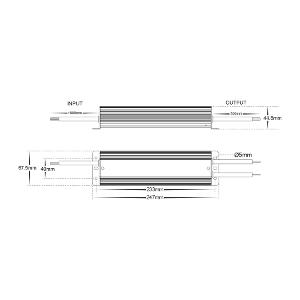 LED DRIVER W/P 240V/24VDC 150W IP66