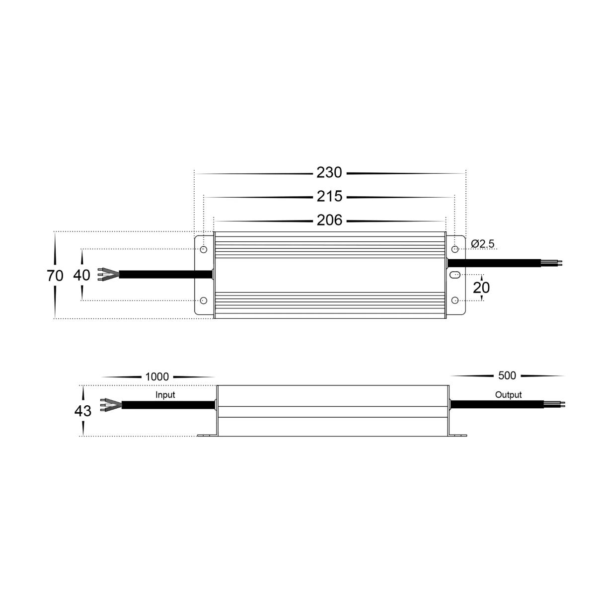 TRIAC DIMM LED DRV W/P 240V/12VDC 100W