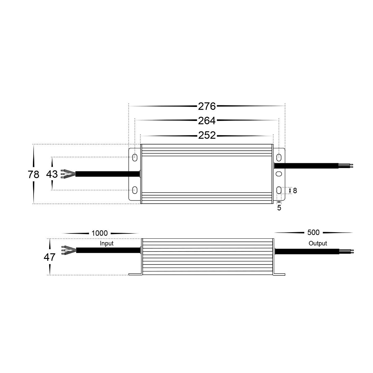 TRIAC DIMM LED DRV W/P 240V/12VDC 300W