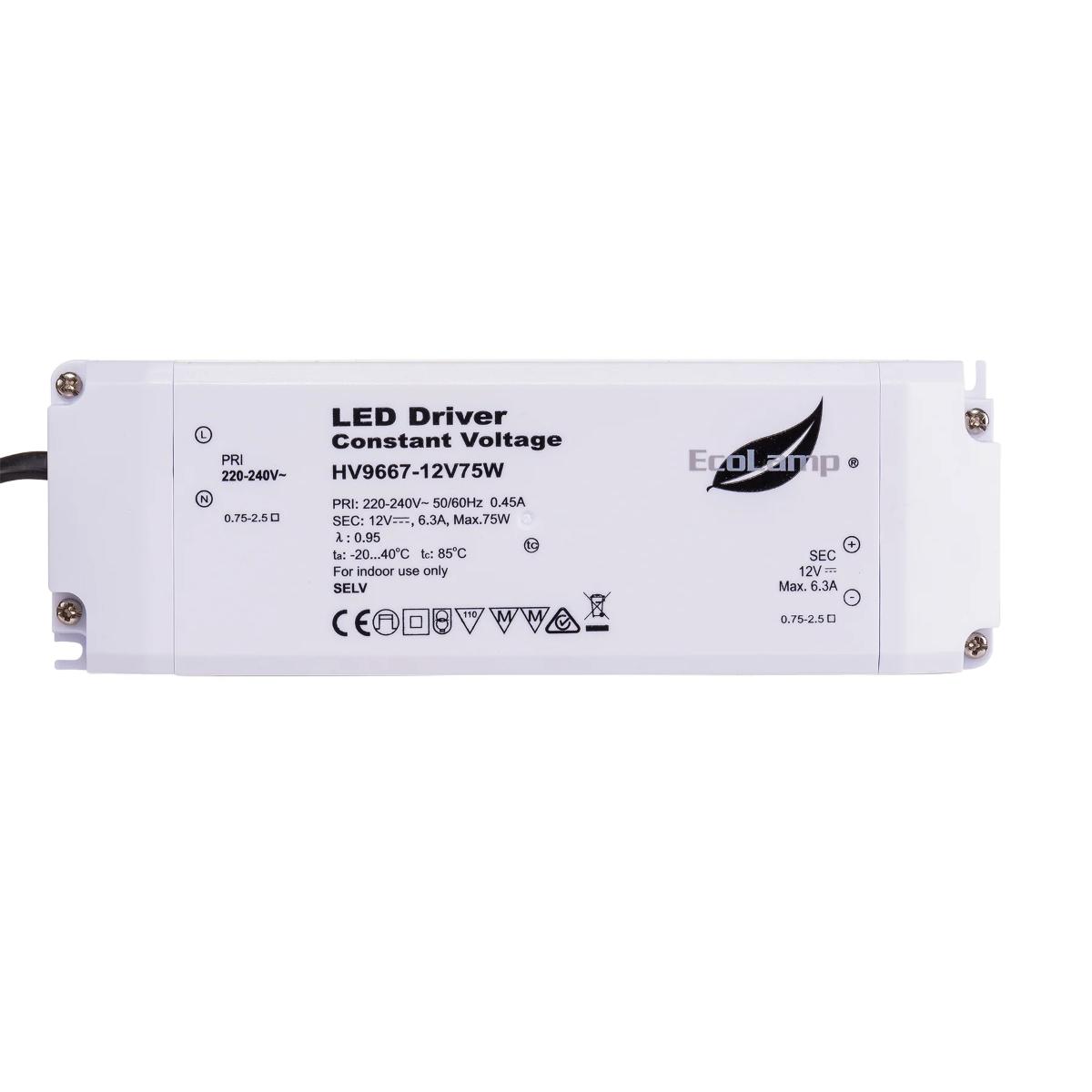 LED STRIP DRIVER 240/24VDC 75W IP20