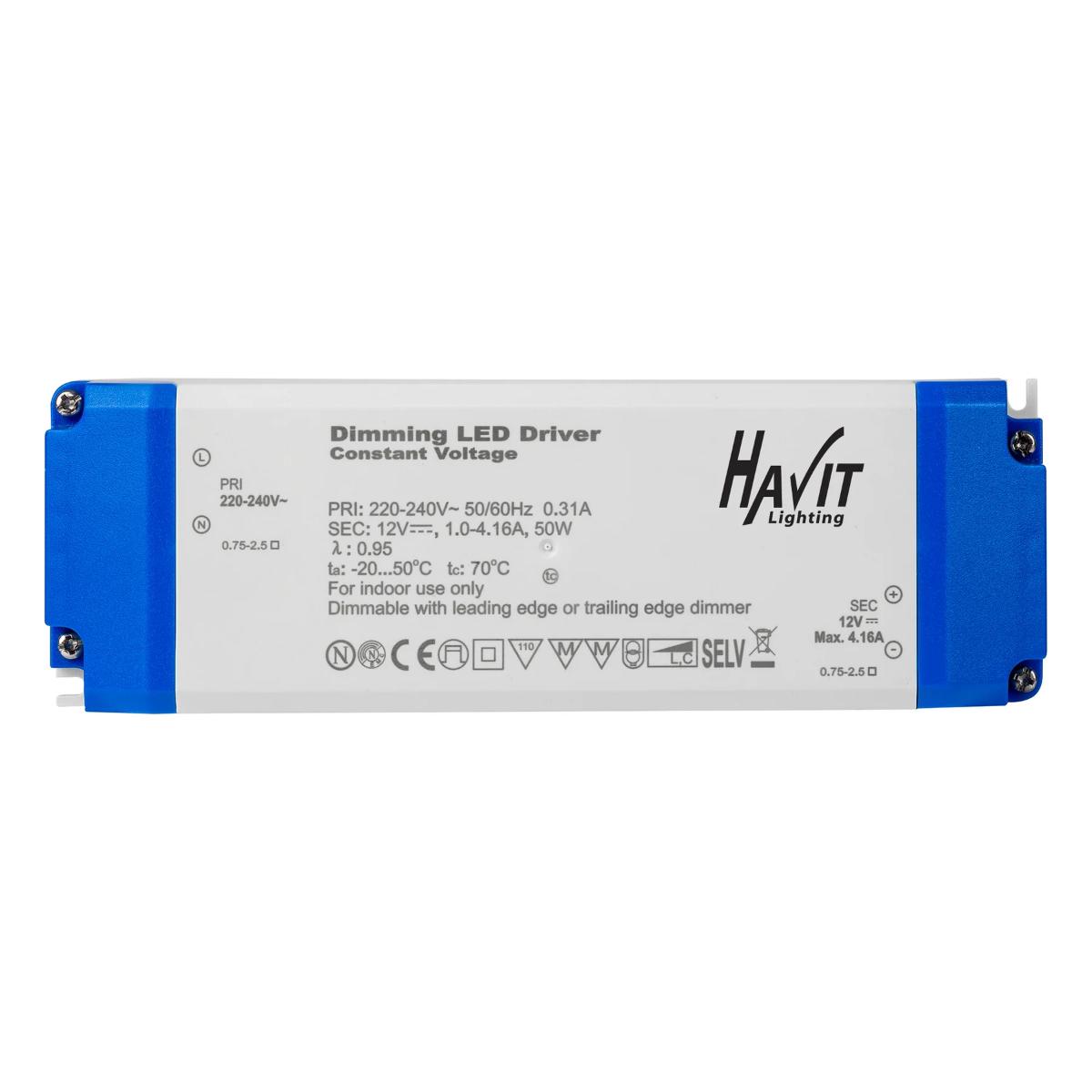 TRIAC DIMM LED DRIVER 24VDC 50W IP20