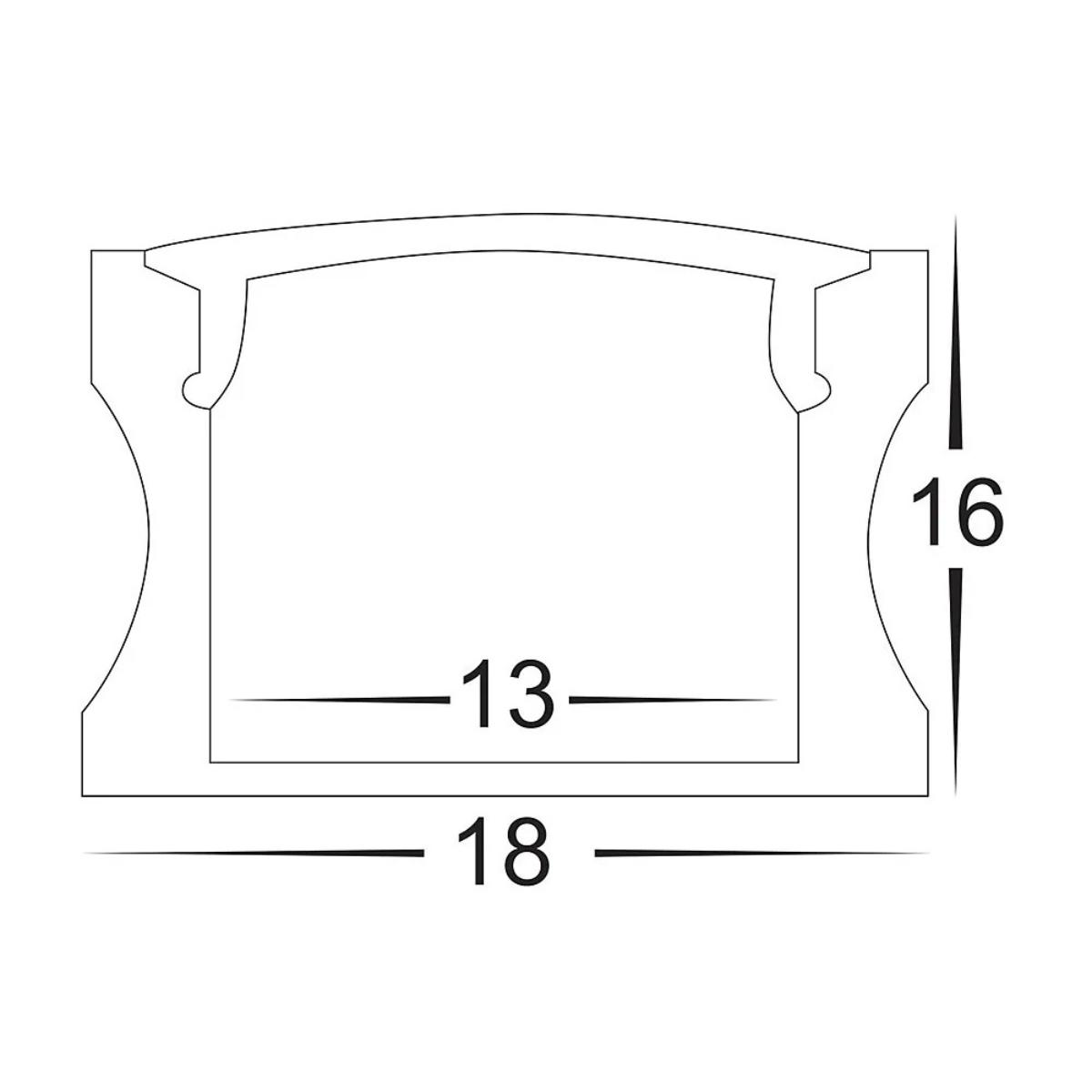 BLACK PROFILE DEEP SQUARE 18X15 PER MT