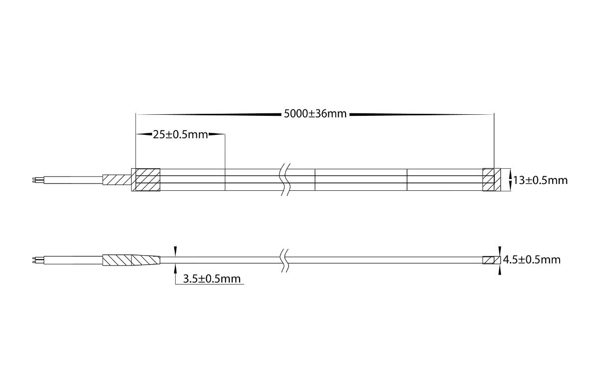 LED STRIP 24VDC 14.4W/M 4000K IP67 MTR