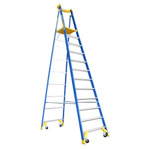 FIBREGLASS PLATFORM LADDER 3.6M 170KG