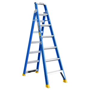 FIBREGLASS DUAL PURPOSE LADDER 2.1-3.8M FIBREGLASS DUAL PURPOSE LADDER 2.1-3.8M