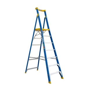 FIBREGLASS PLATFORM LADDER 2.1M 170KG FIBREGLASS PLATFORM LADDER 2.1M 170KG