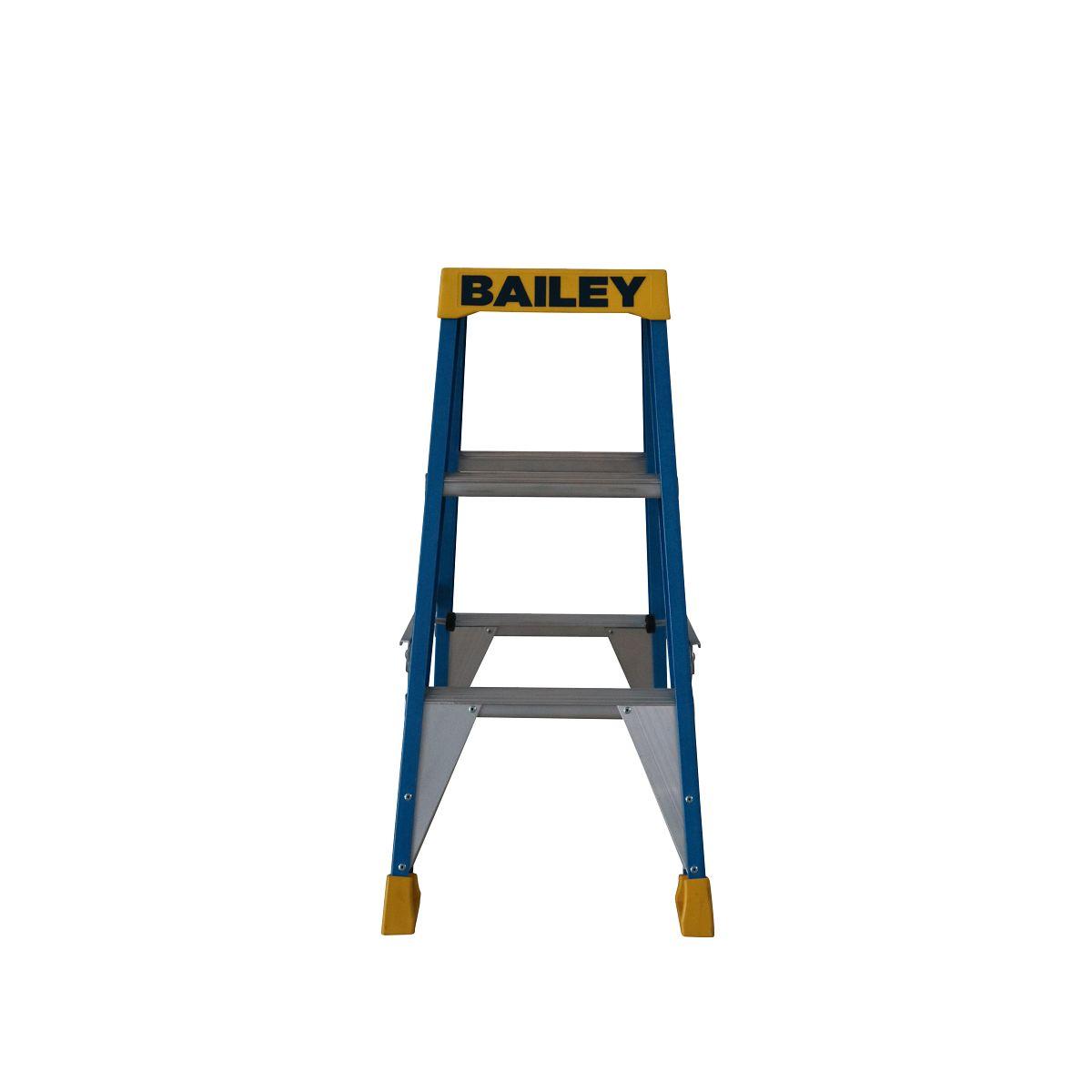 FIBREGLASS DBL SIDE STEP LADDER 0.9M