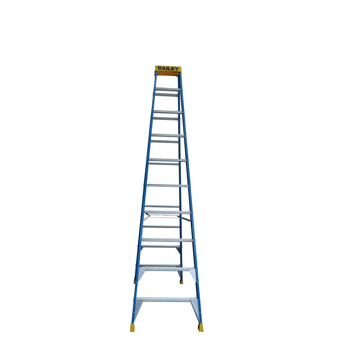 FIBREGLASS DBL SIDE STEP LADDER 3.0M