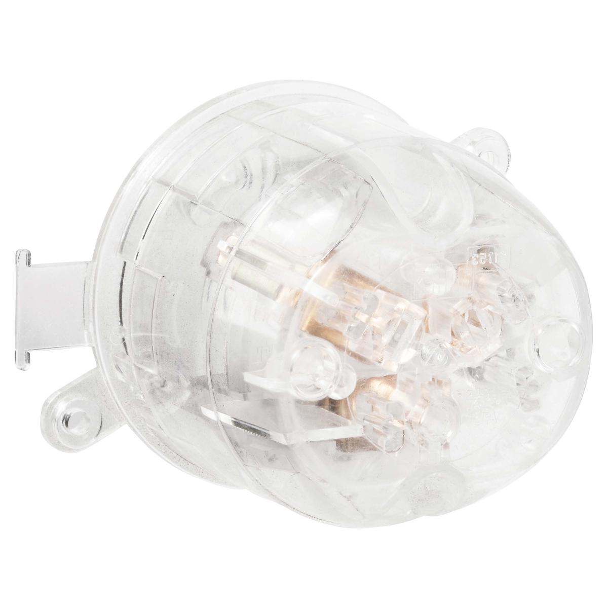 PLUG BASE ROUND EARTH CLEAR 10A