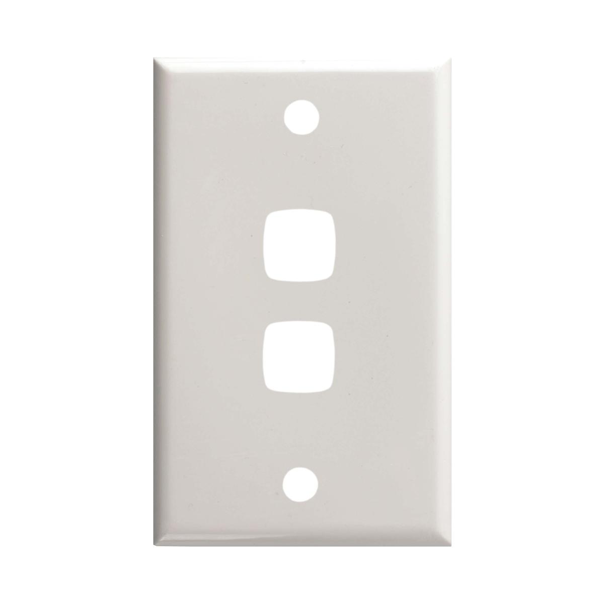 PLATE ONLY 2 GANG WHITE