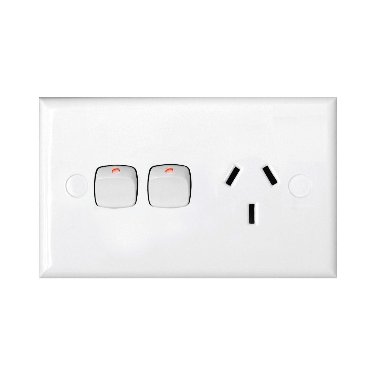 GPO SGL 10A 240VAC X-SWITCH WHITE