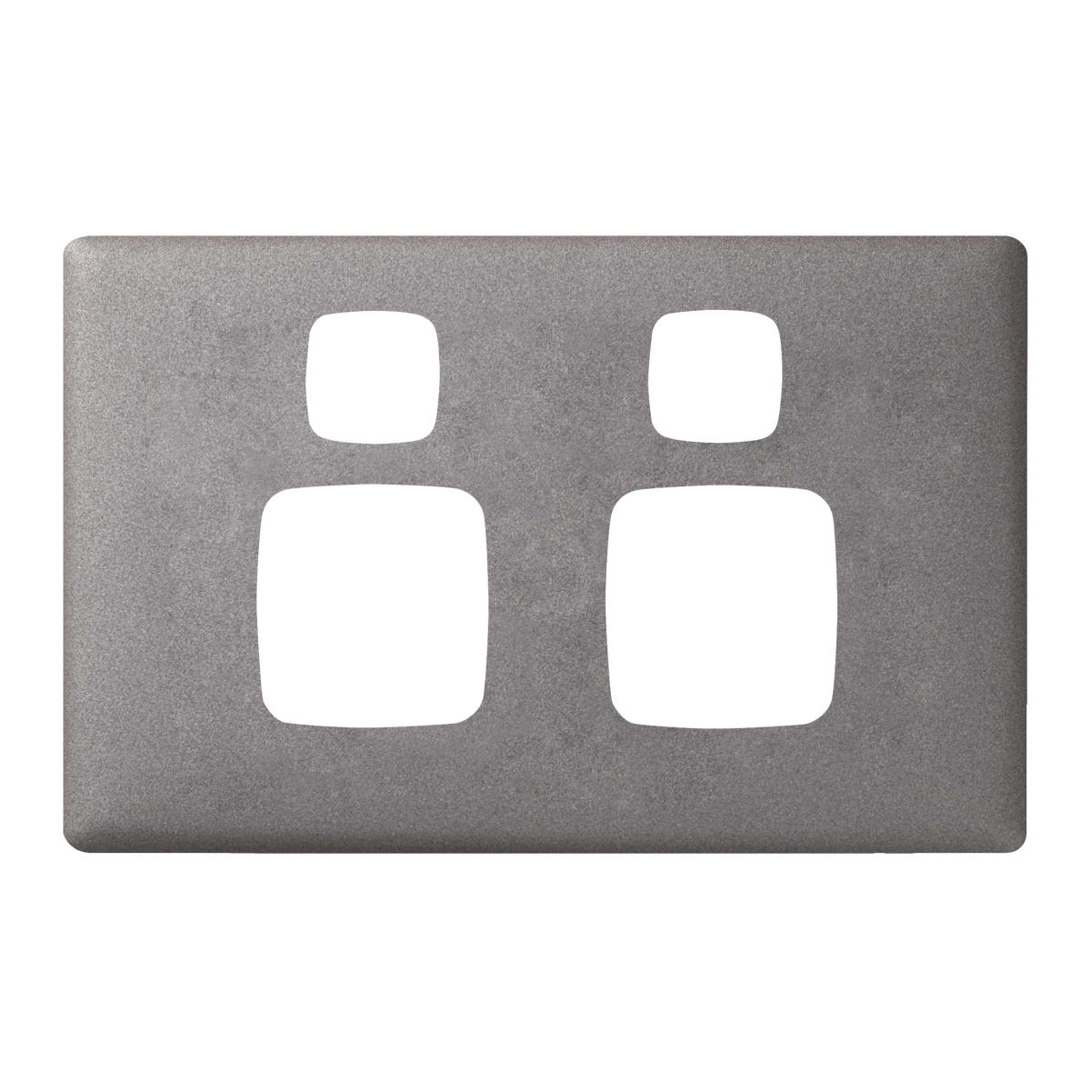 COVER LINEA DOUBLE GPO E/SHUTTER WHITE