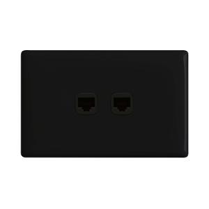 LINEA 2 GANG COVERPLATE SOFT TOUCH MIDNI LINEA 2 GANG COVERPLATE SOFT TOUCH MIDNI