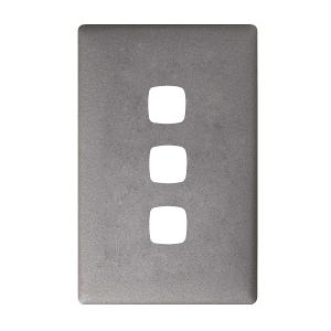 LINEA 3 GANG HORIZONTAL SWITCH BLACK LINEA 3 GANG HORIZONTAL SWITCH BLACK