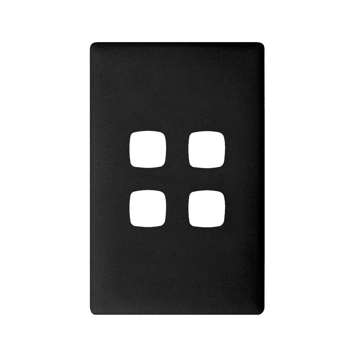 LINEA 4 GANG VERTICAL SWITCH BLACK