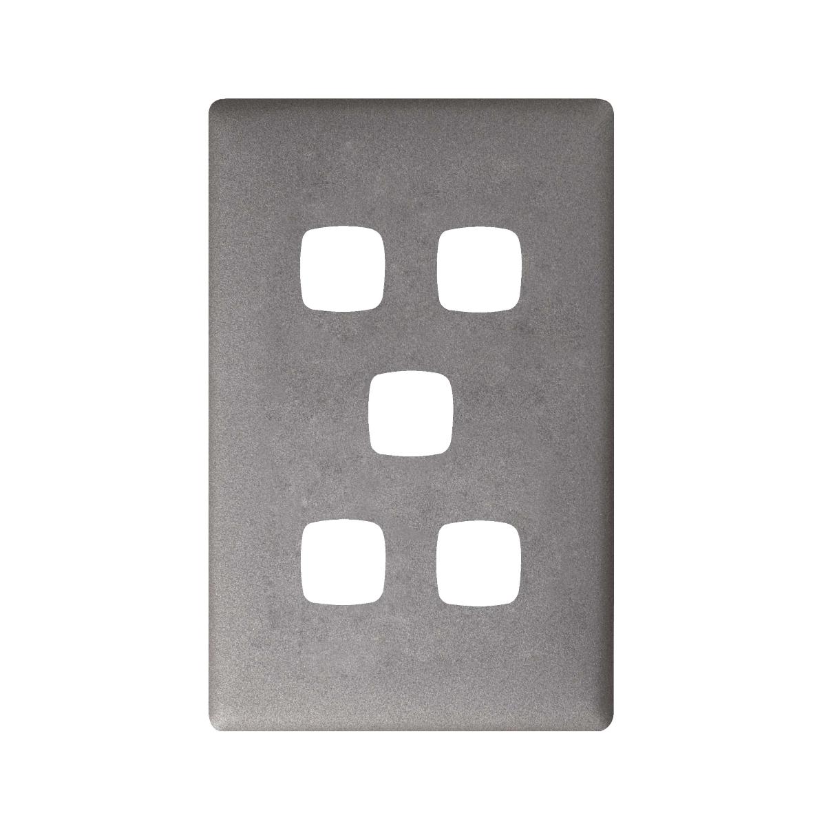 LINEA 5 GANG HORIZONTAL SWITCH BLACK