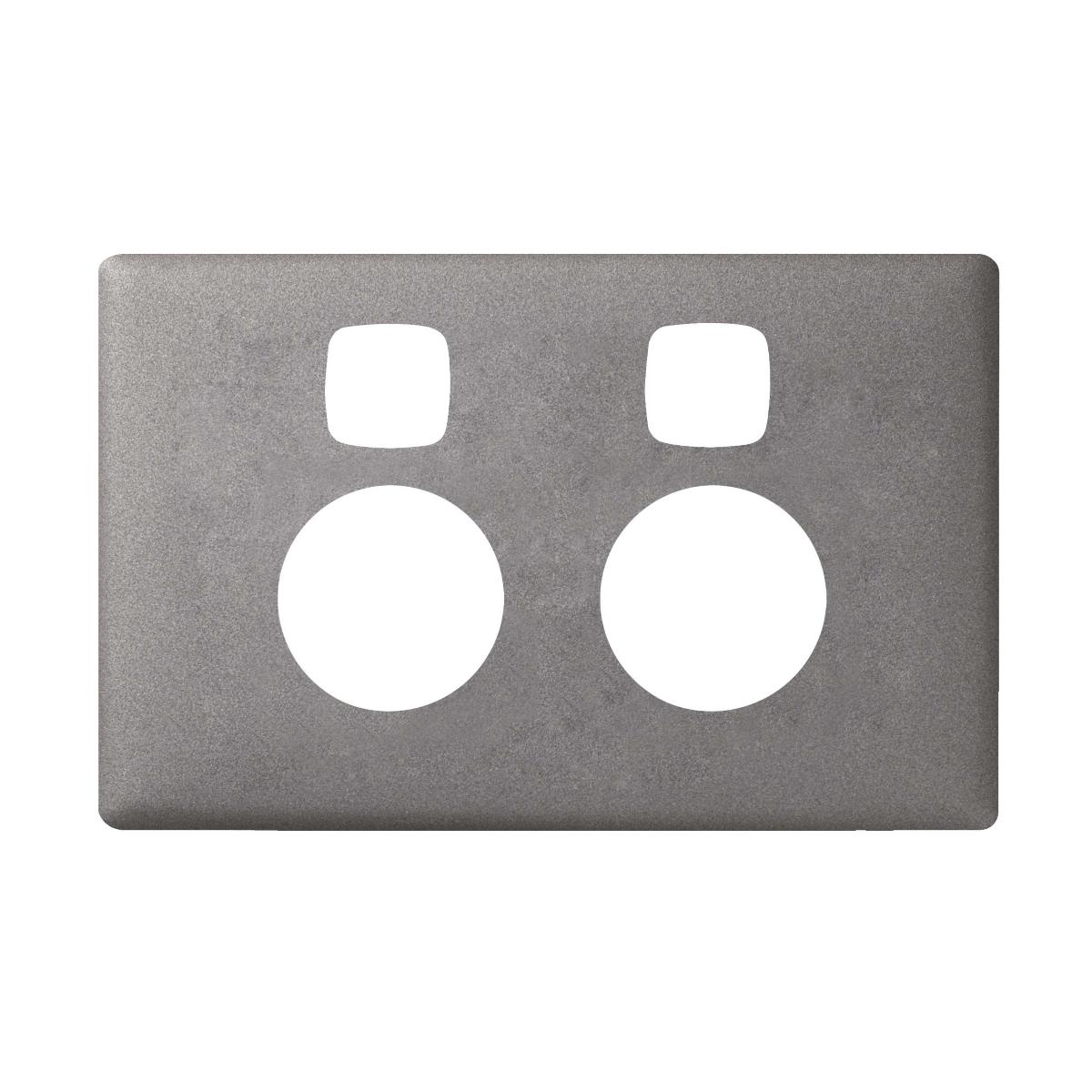 GPO LINEA DOUBLE 10A HORIZONTAL BLACK