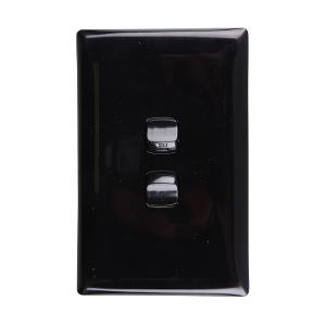 LINEA 2 GANG VERTICAL SWITCH BLACK LINEA 2 GANG VERTICAL SWITCH BLACK