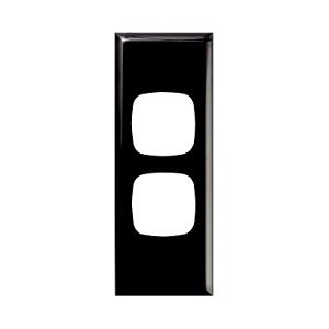 LINEA 2 GANG ARCHITRAVE COVERPLATE BLACK LINEA 2 GANG ARCHITRAVE COVERPLATE BLACK