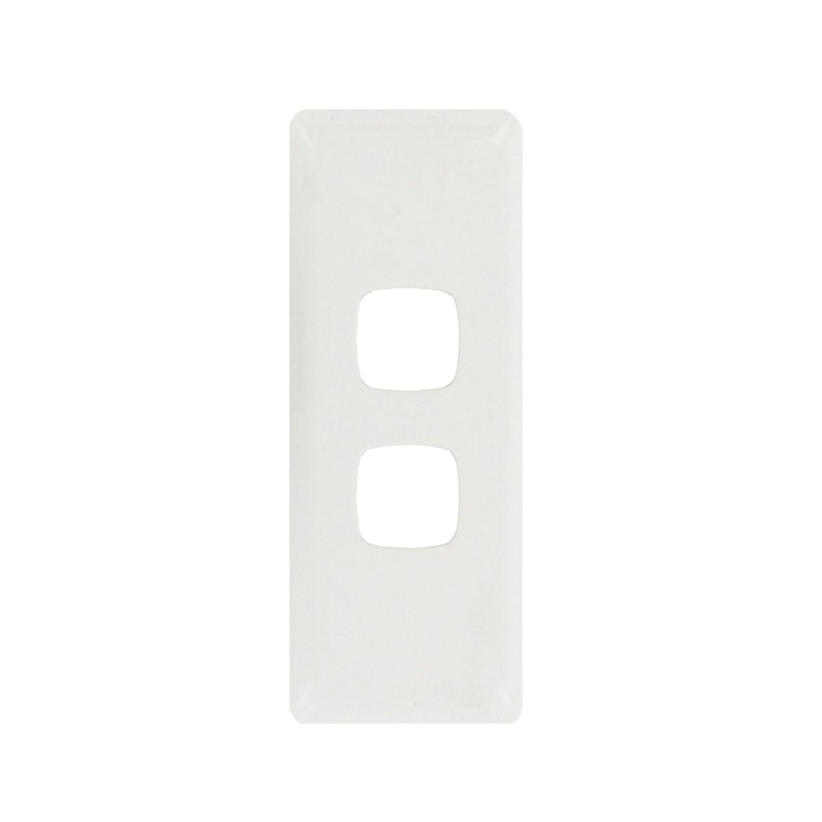 LINEA 2 GANG ARCHITRAVE COVERPLATE WHITE