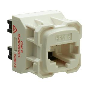 JACK DATA CAT6 RJ45 8P8C WHITE