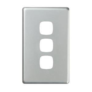 COVER ONLY XL 3 GANG MATT SILVER COVER ONLY XL 3 GANG MATT SILVER