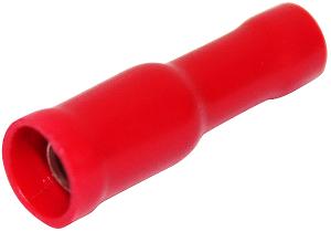 INSUL FEMALE BULLET D/G RED 4MM 100PK