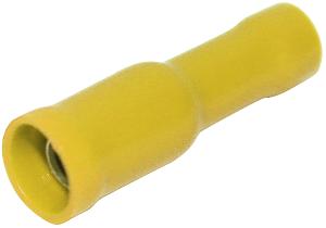 INSUL FEMALE BULLET D/G YELLOW 5MM 50PK