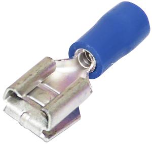 INSUL PIGGY BACK QC RECEP BLUE 6.4MM 50P INSUL PIGGY BACK QC RECEP BLUE 6.4MM 50P