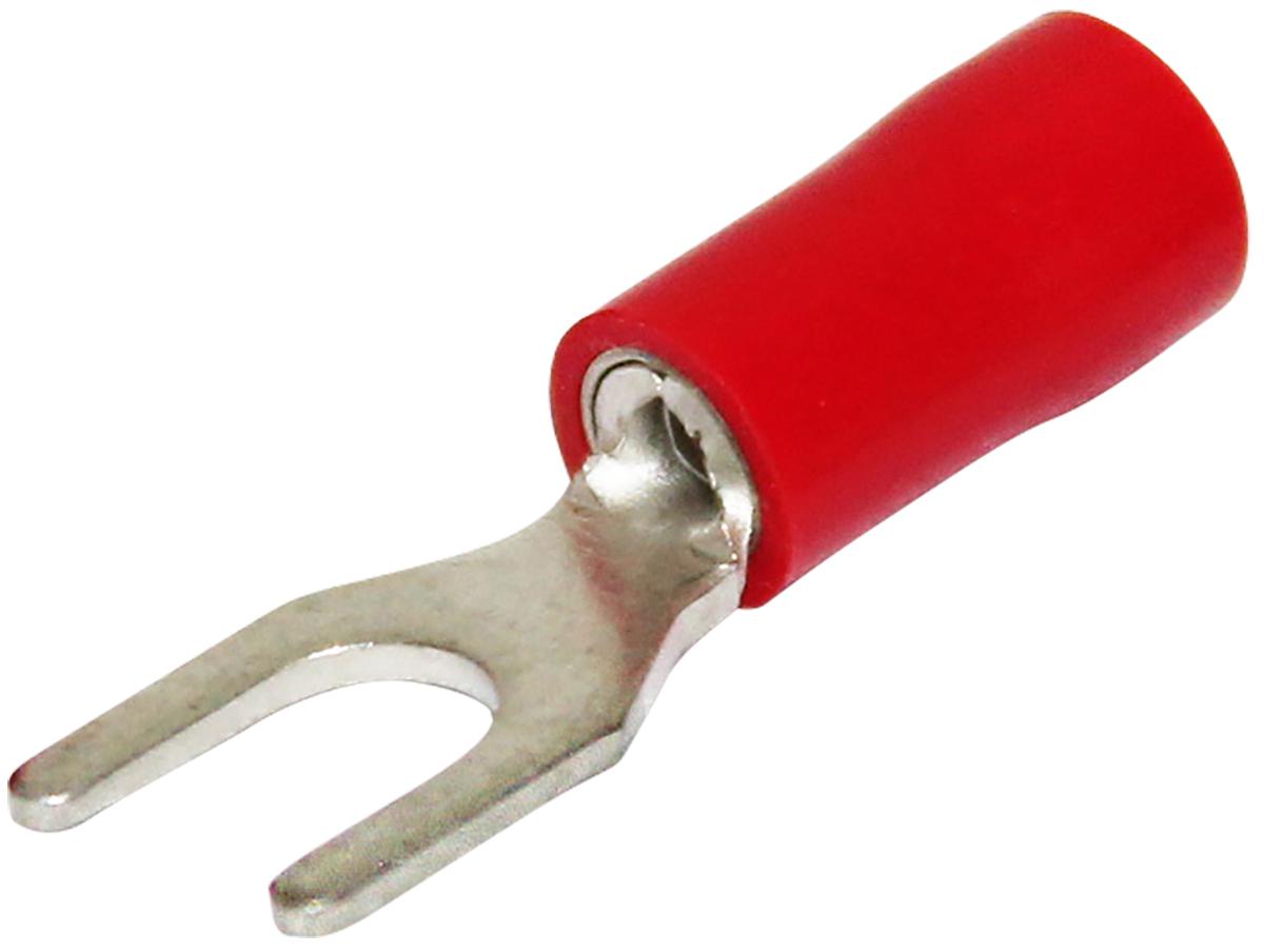 FORKED SPADE 6MM RED DG PK/100