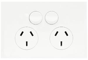 FINESSE DOUBLE GPO 10A HOR MATT WHITE FINESSE DOUBLE GPO 10A HOR MATT WHITE