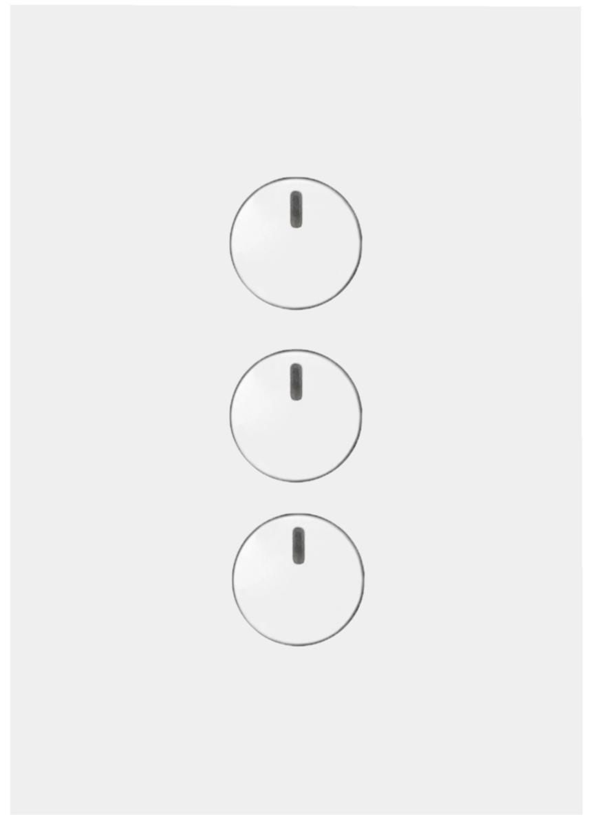 FINESSE P/BUTTON SWITCH 10A 3G M/WHITE