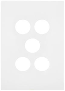 FINESSE 5 GANG SWITCH PLATE MATT WHITE FINESSE 5 GANG SWITCH PLATE MATT WHITE