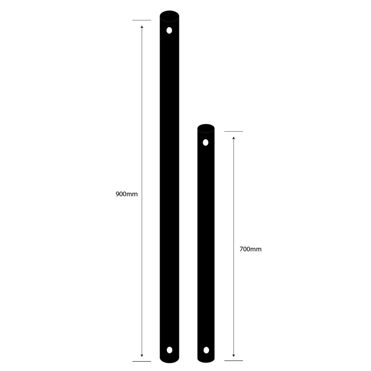 BLACK 900MM C/FAN DOWNROD DAYDREAM II