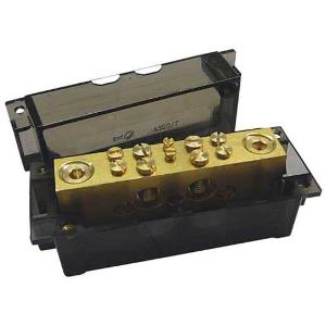 NEUTRAL LINK 7 HOLE 350A + COVER BLACK NEUTRAL LINK 7 HOLE 350A + COVER BLACK