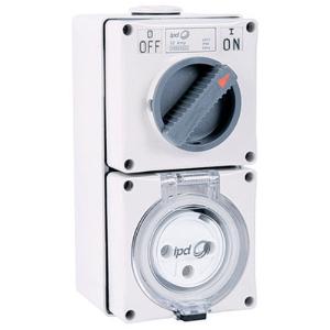 SWITCHED OUTLET 3P 32A GREY 2P SWITCH SWITCHED OUTLET 3P 32A GREY 2P SWITCH