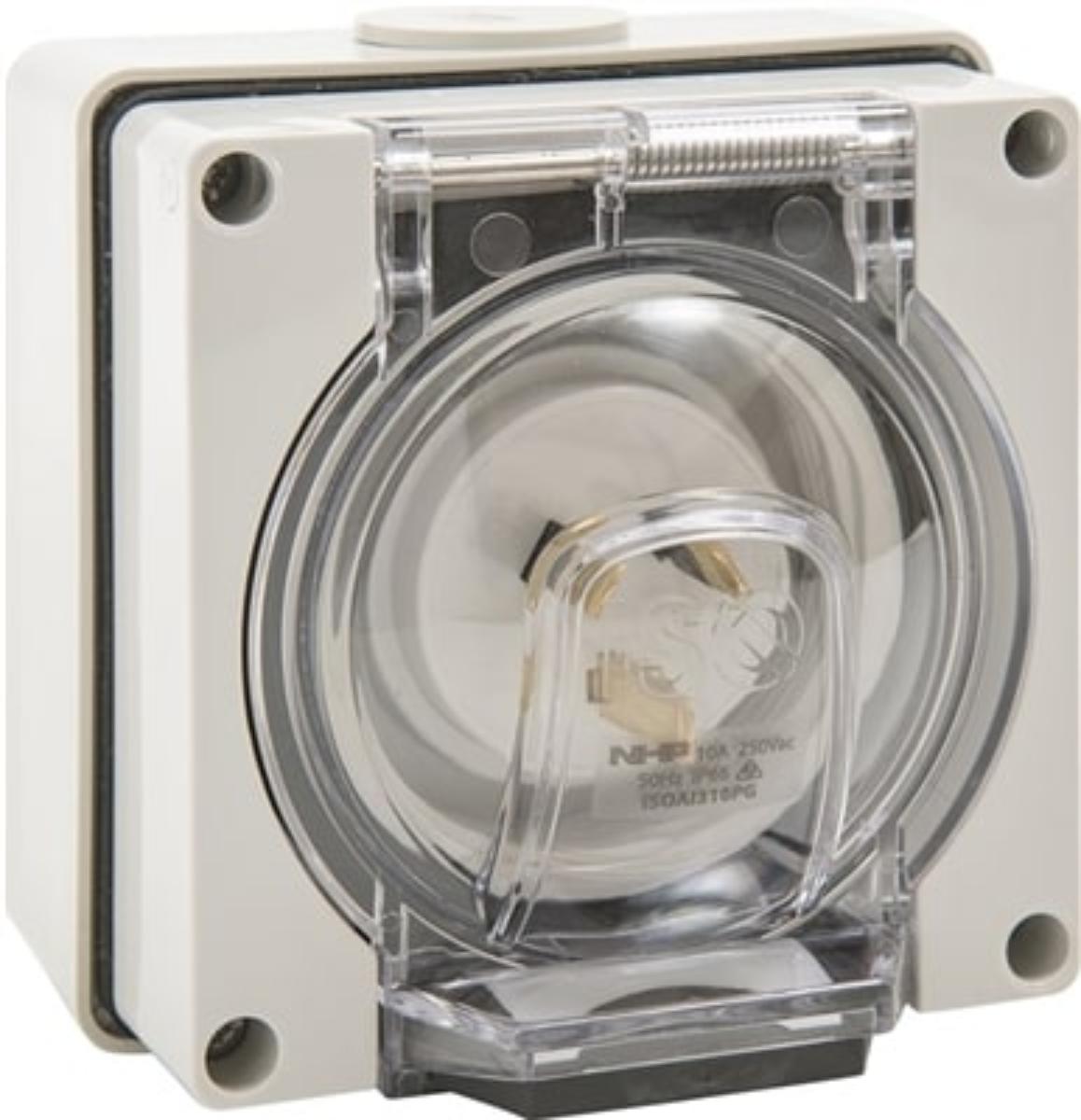 ISO APPLIANCE INLET 1PH 3 FLAT PINS 10A