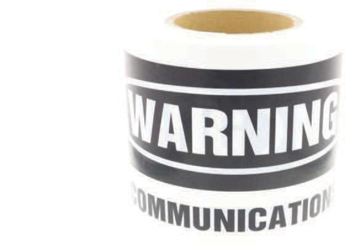 U/G WARNING TAPE 150MM X 100M WHITE