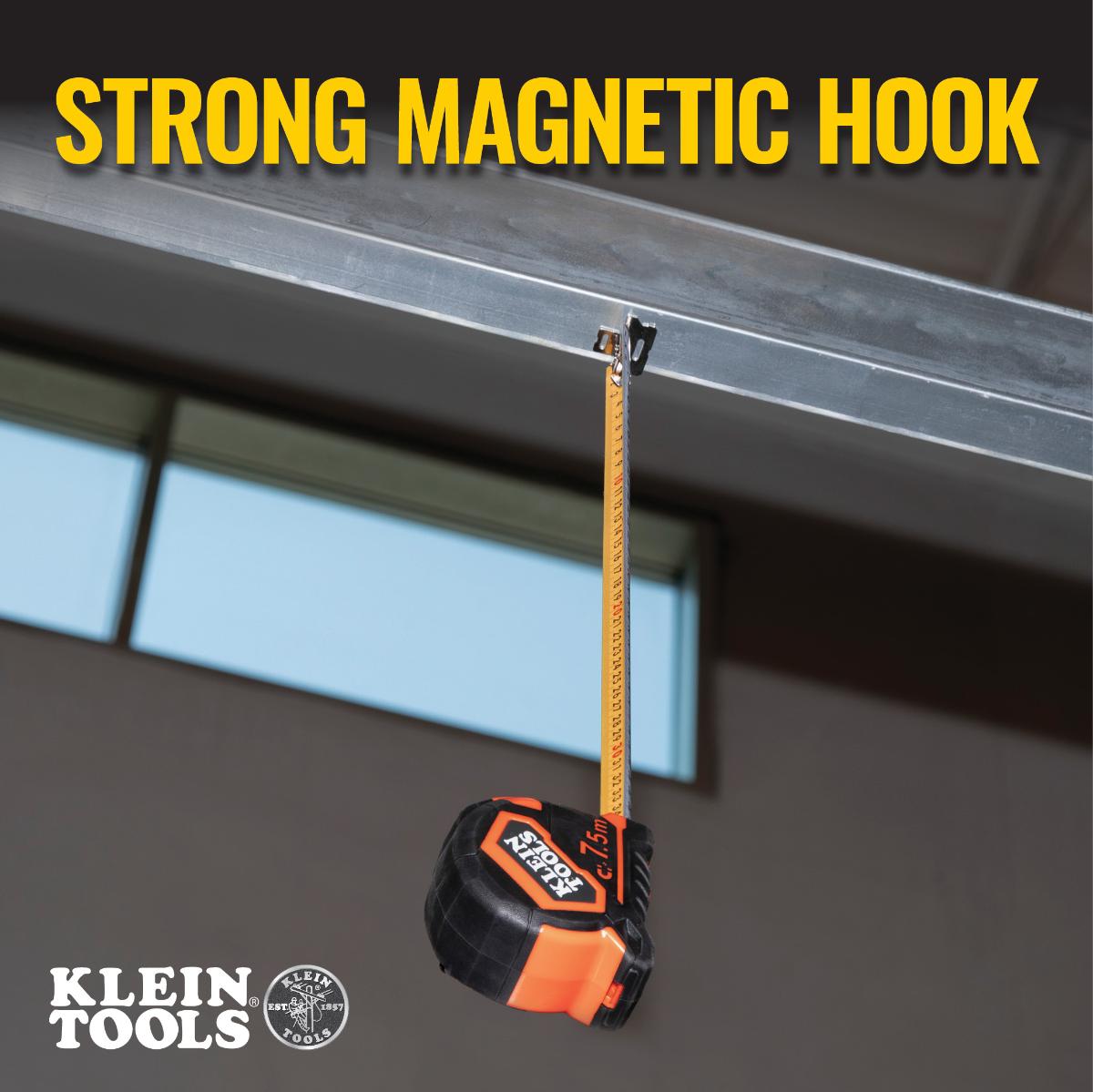 TAPE MEASURE 7.5M X 30mm MAGNET DBL HOOK