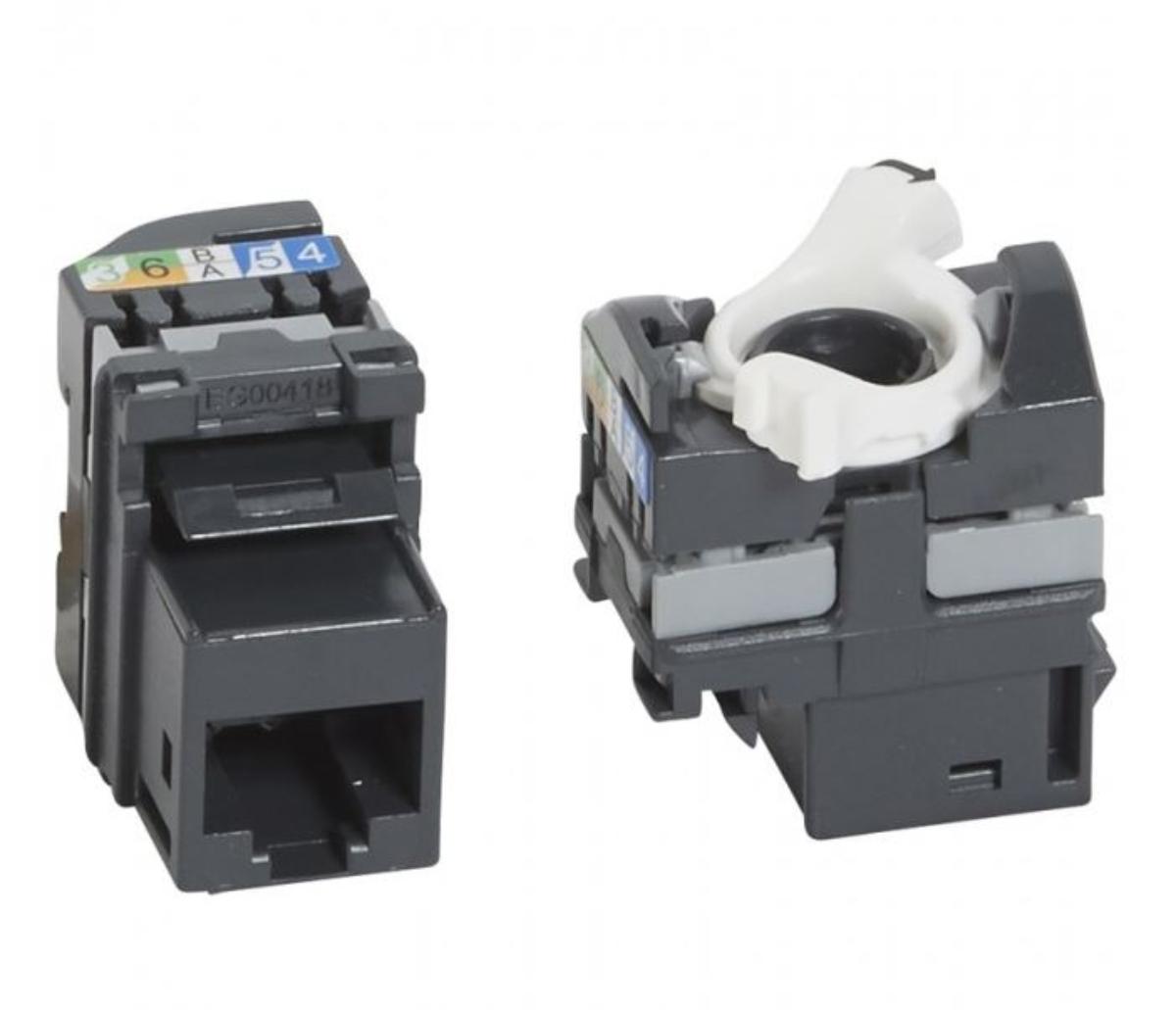 CAT5E RJ45 UTP KEYSTONE JACK BLACK