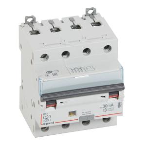 RCBO  DX3 4P 20A 30MA 6KA CL A 4 MODULE RCBO  DX3 4P 20A 30MA 6KA CL A 4 MODULE
