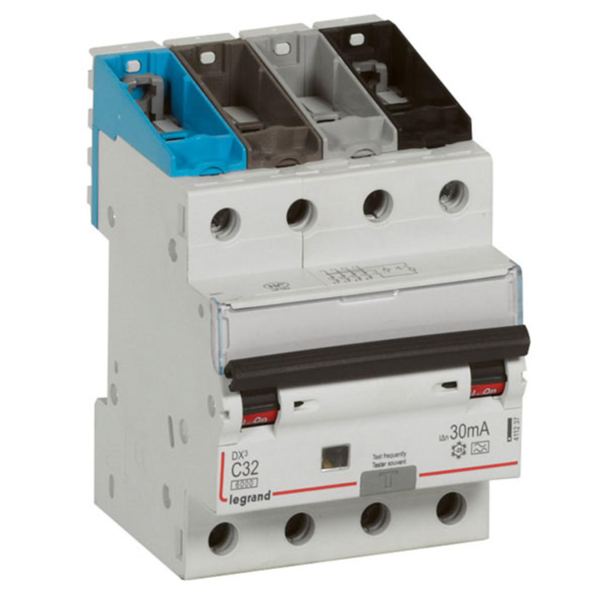 RCBO  DX3 4P 32A 30MA 6KA CL A 4 MODULE