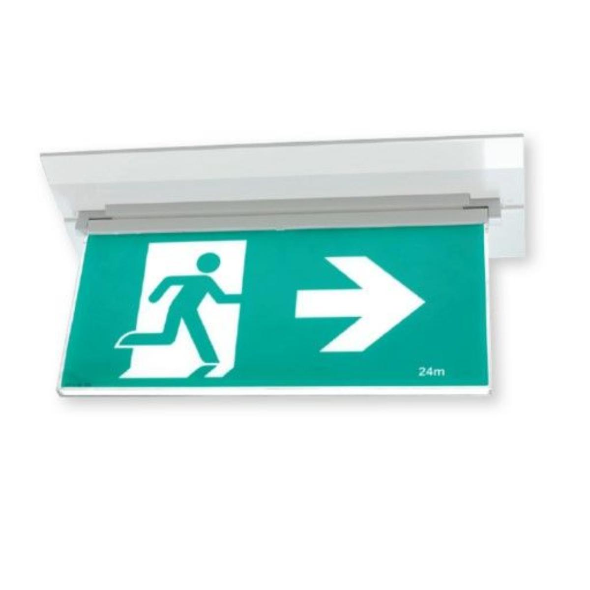 LED EMERG EXIT E2 EDGELIGHT WHITE