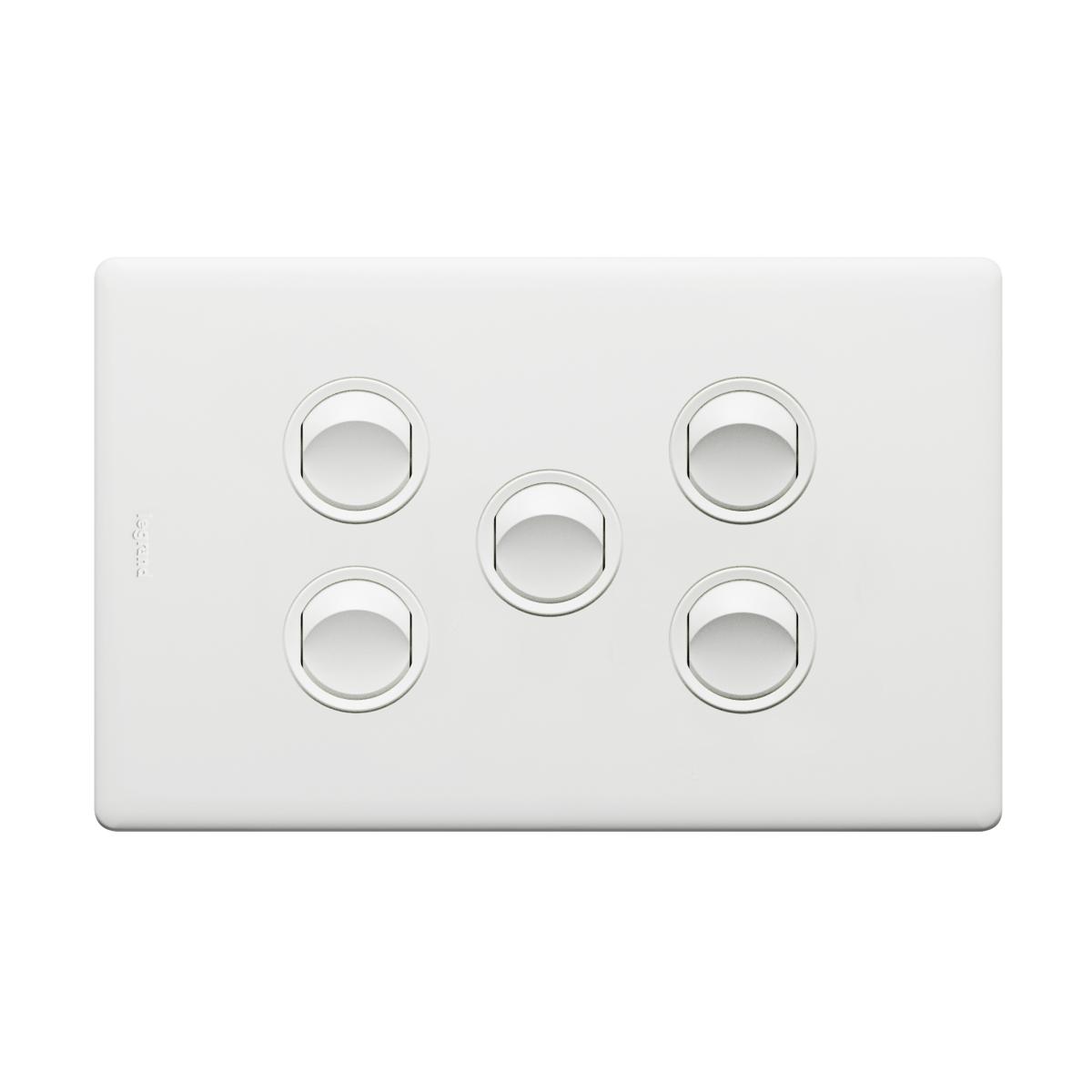 EXCEL LIFE 5 GANG GRID & COVERPLATE MATT