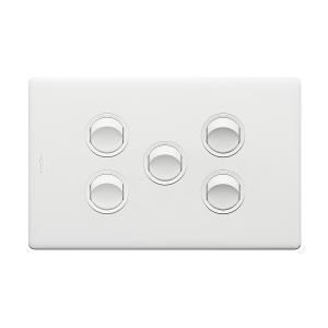 EXCEL LIFE 5 GANG GRID & COVERPLATE MATT EXCEL LIFE 5 GANG GRID & COVERPLATE MATT