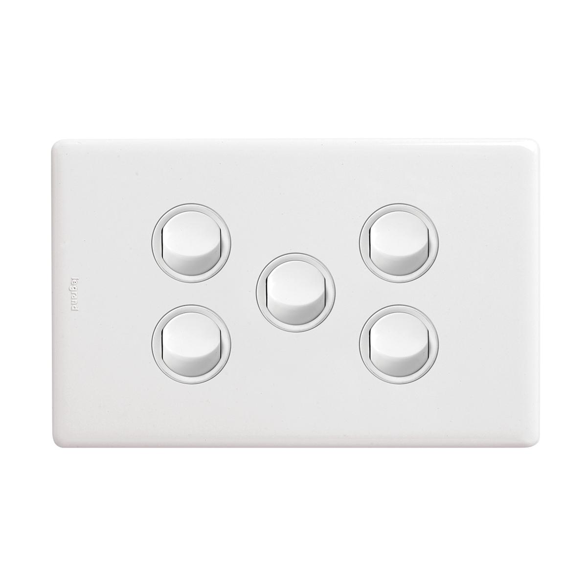 EXCEL LIFE 5 GANG GRID & COVERPLATE MATT