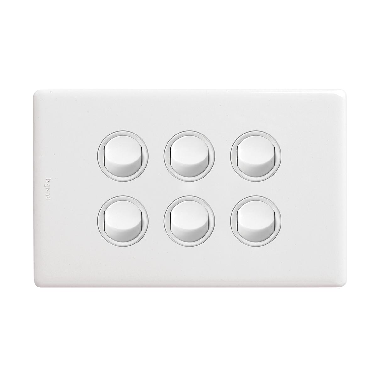 EXCEL LIFE 6 GANG GRID & COVERPLATE MATT