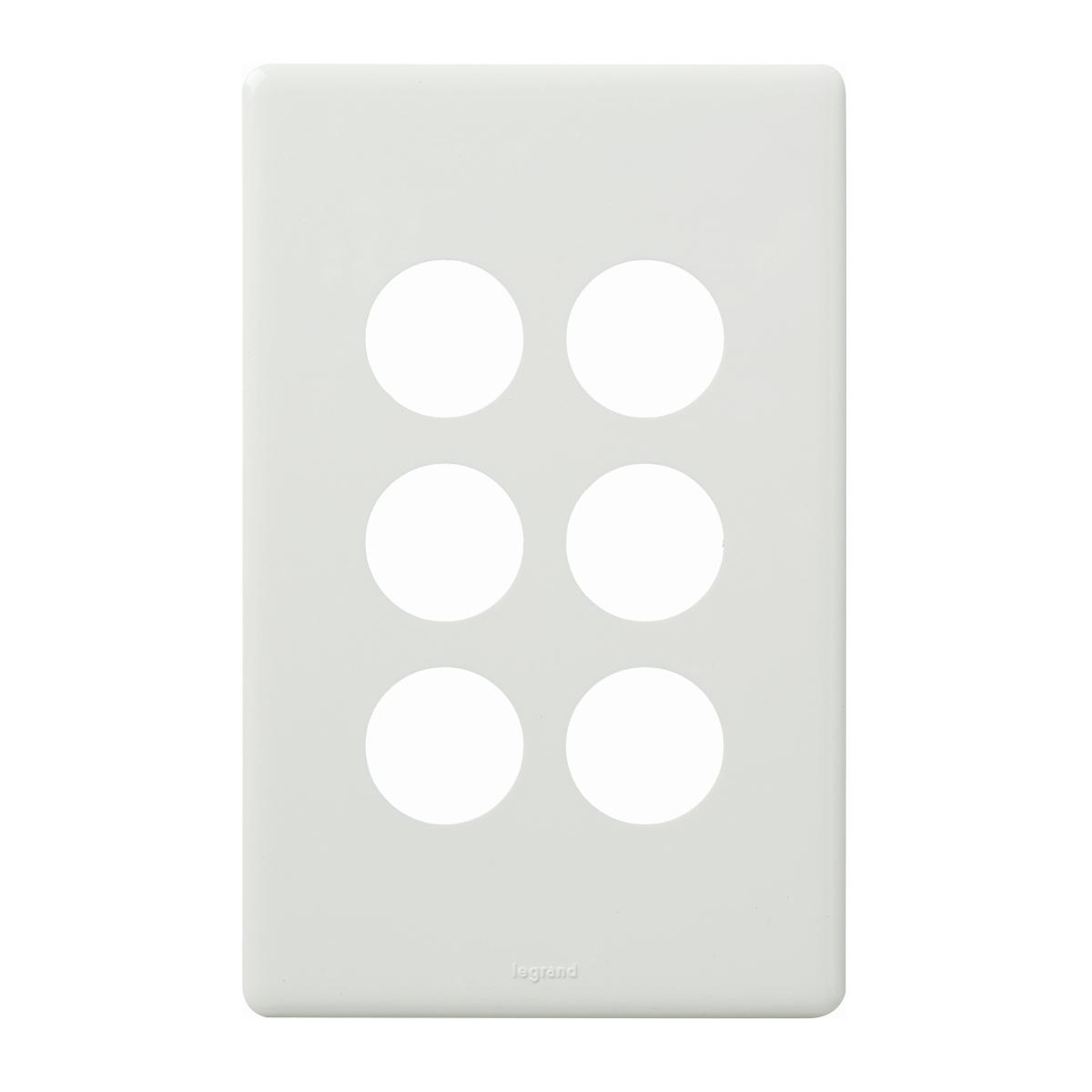 EXCEL LIFE 6 GANG SWITCH 16A/16AX VERTIC