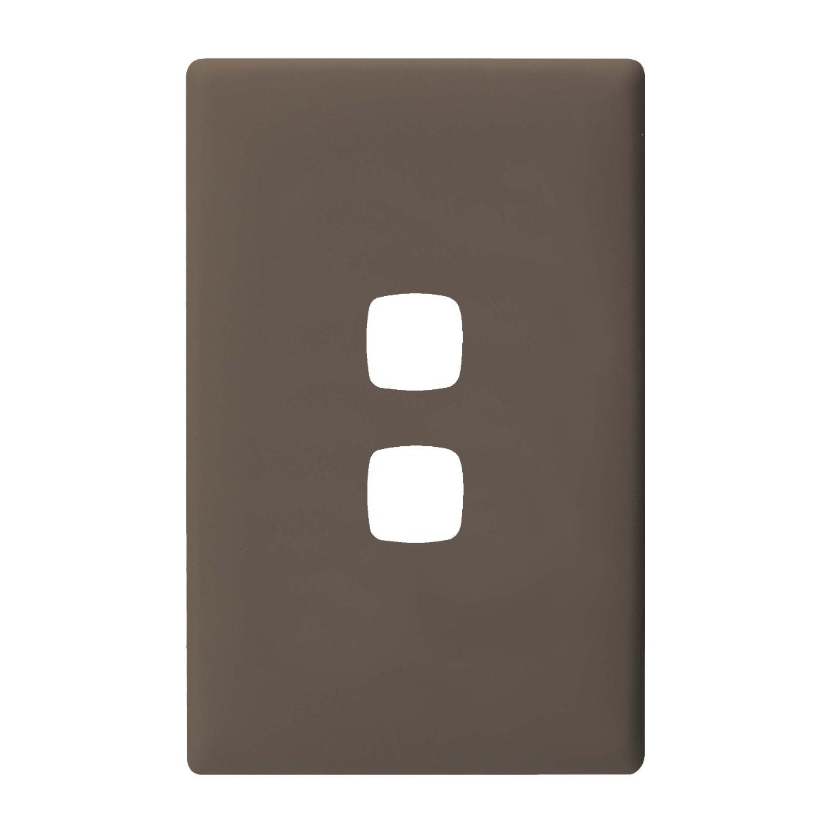 LINEA 2 GANG HORIZONTAL SWITCH BLACK