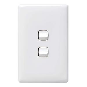 PLATE LINEA 2 GANG COVER ONLY WHITE PLATE LINEA 2 GANG COVER ONLY WHITE